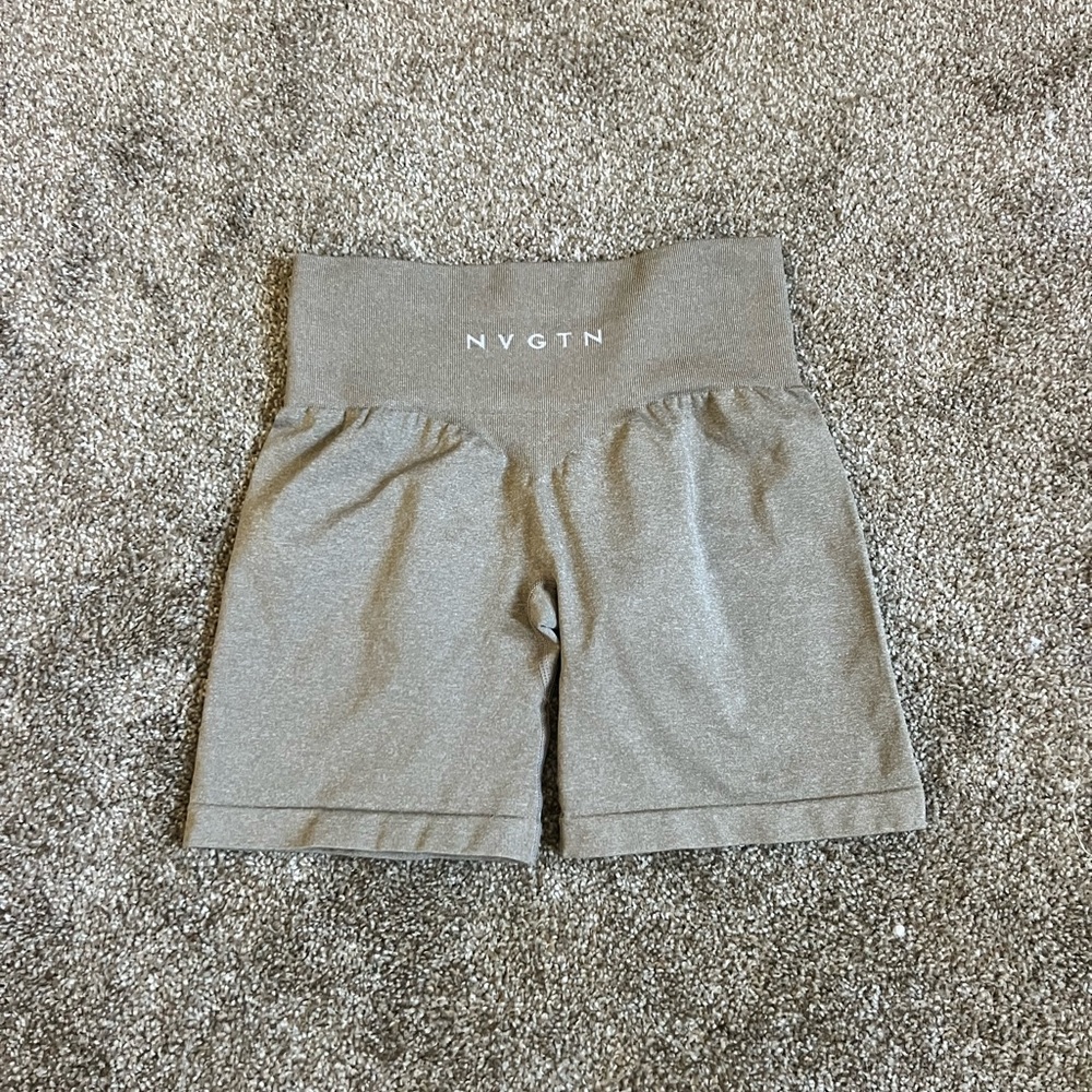 NVGTN Gray Women's High-Waisted Gym Shorts